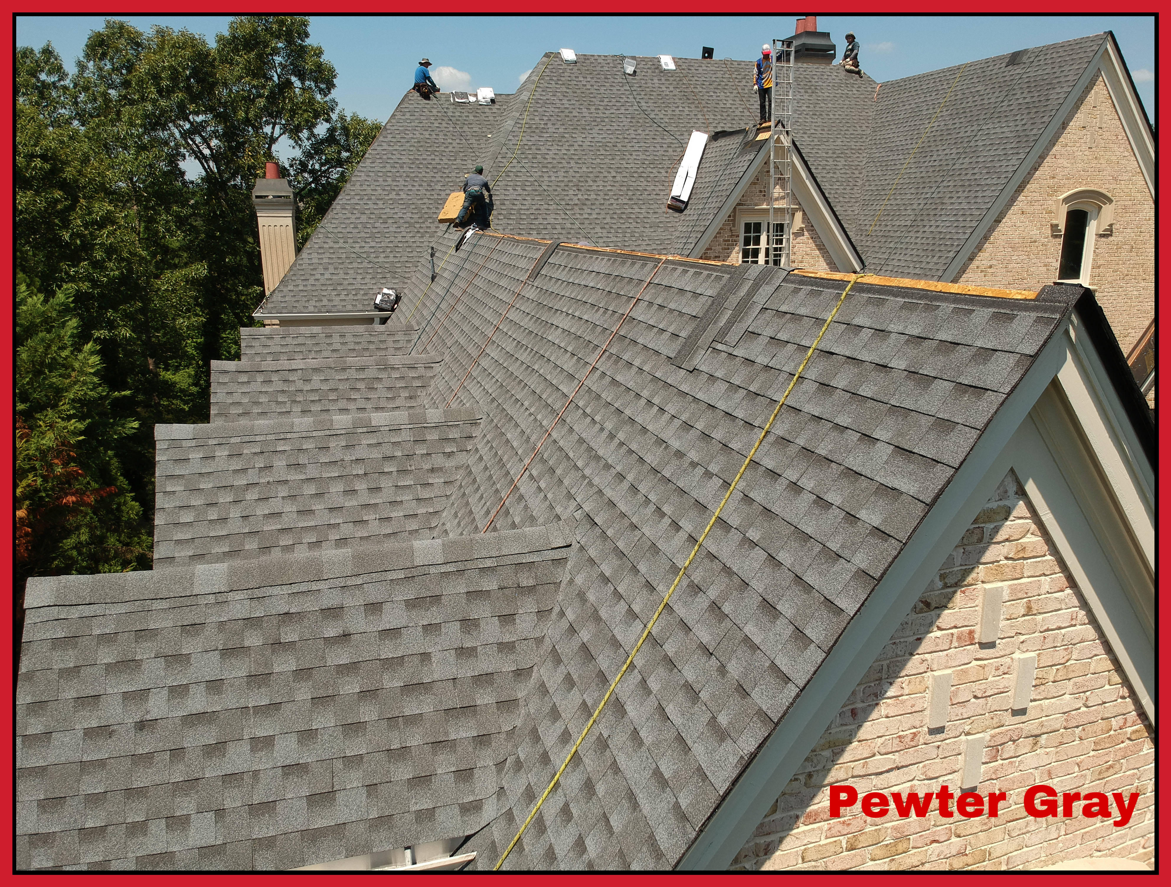 Storm restoration with Pewter Gray shingles — completed project documentation